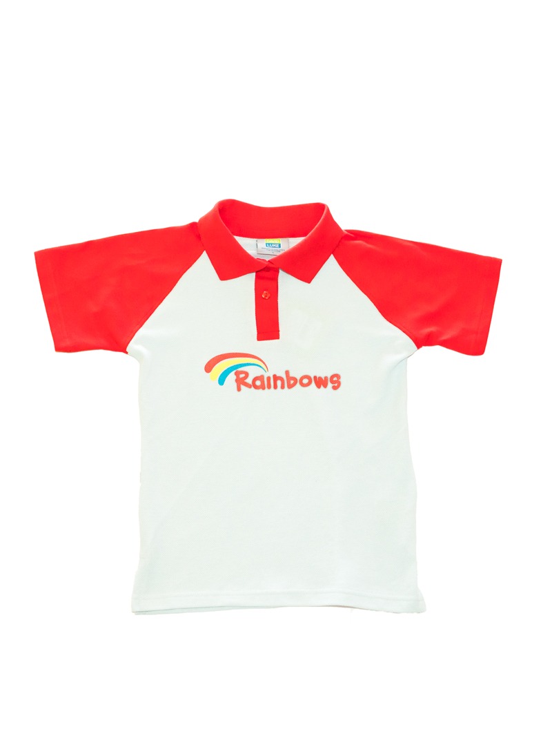 rainbow polo shirt