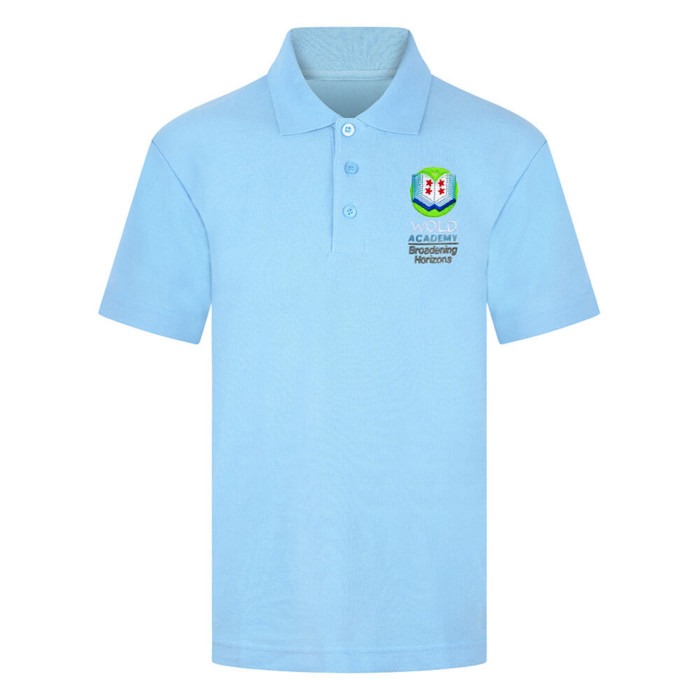 Wolds Academy Polo Shirt Sky Blue