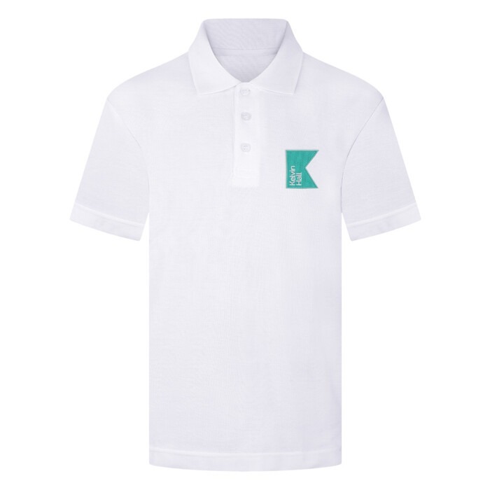 Kelvin Hall Unisex Premium White Polo (Regular Fit)